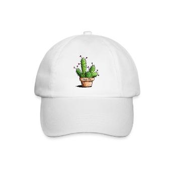 Hug Me Cactus - Plants - Love - Gift - Green - Baseball Cap - white/white - Front