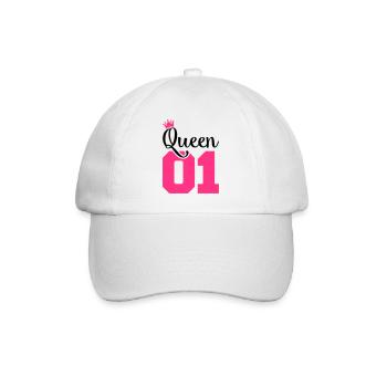 queen 01 crown - Baseballkappe - Weiß/Weiß - Vorne