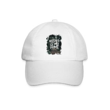 NATURE IS MY HOME - Baseball Cap - white/white - Front