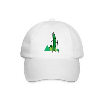 Wandernde Gurke (b) - Baseballkappe - Weiß/Weiß - Vorne