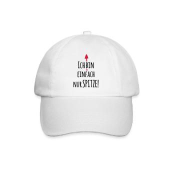 Ich bin einfach Spitze - Lustiger Spruch - Baseballkappe - Weiß/Weiß - Vorne