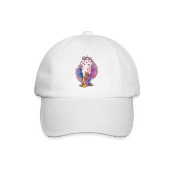 Kitty Katacorn is Happy - Baseball Cap - white/white - Front