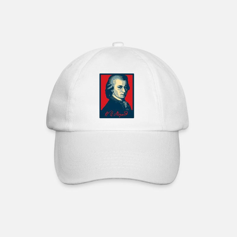 Wolfgang Amadeus Mozart - Casquette classique - blanc/blanc