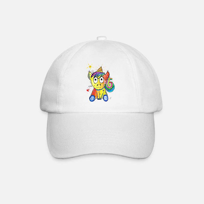 Licorne heureuse - Casquette classique - blanc/blanc