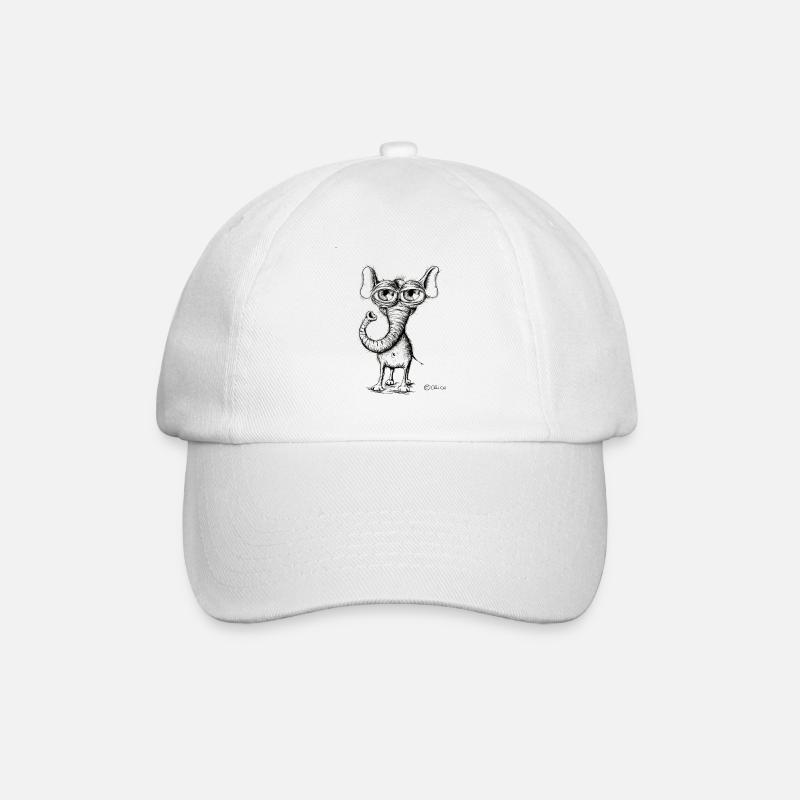 Éléphant - Casquette classique - blanc/blanc