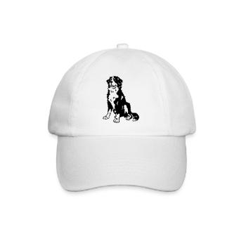Bernese Mountain Dog - Baseball Cap - white/white - Front