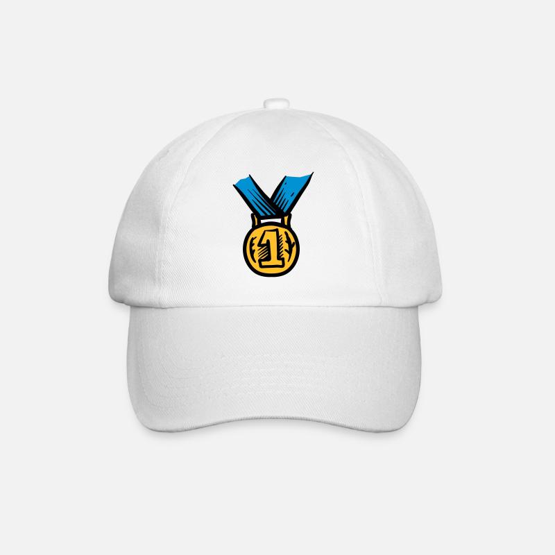 Medaille - Baseballkappe - Weiß/Weiß