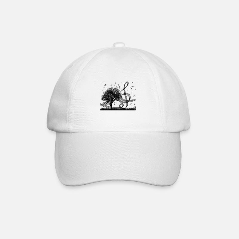 Clef clé de sol violon violon note - Casquette classique - blanc/blanc