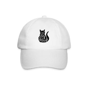 Cat love black - Baseball Cap - white/white - Front