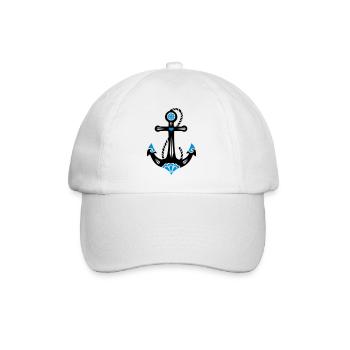 Ancre, 23 couleurs possibles, Style de tatouage, Maritim - Casquette classique - blanc/blanc - Devant