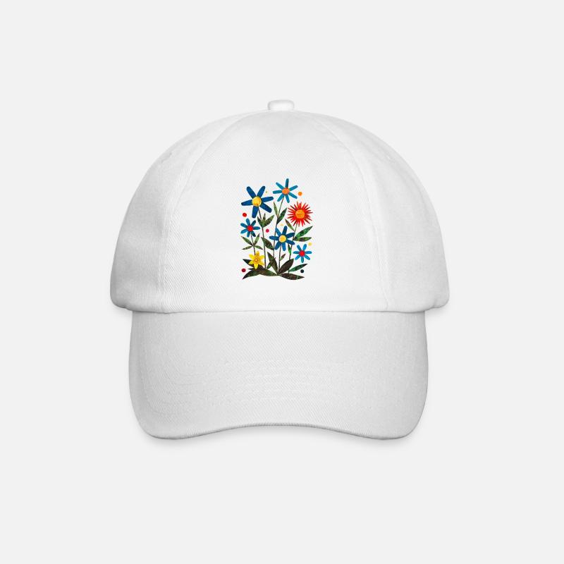 Blüten - Baseballkappe - Weiß/Weiß