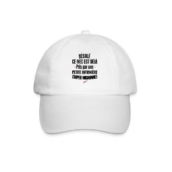 Désolé ce mec est déjà pris par une infirmière - Casquette classique - blanc/blanc - Devant