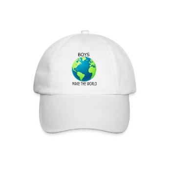 Boys make the World - Baseballkappe - Weiß/Weiß - Vorne