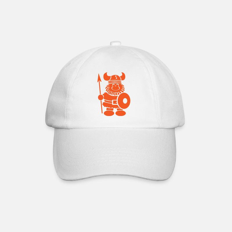 Wikinger Geschenk Spruch Dänemark Nord - Baseballkappe - Weiß/Weiß