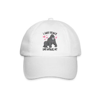 I Just Really Love Gorillas, Ok / Monkey Gorilla - Baseball Cap - white/white - Front