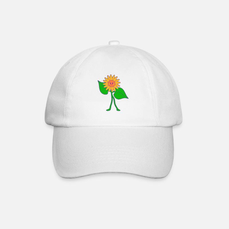 sonnenblume - Baseballkappe - Weiß/Weiß