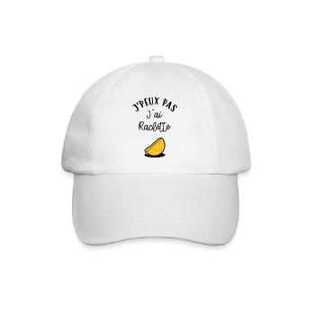 J'peux pas J'ai Raclette - Casquette classique - blanc/blanc - Devant