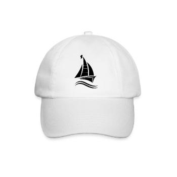 Sailing Sailboat Sailing Certificate - Baseball Cap - white/white - Front