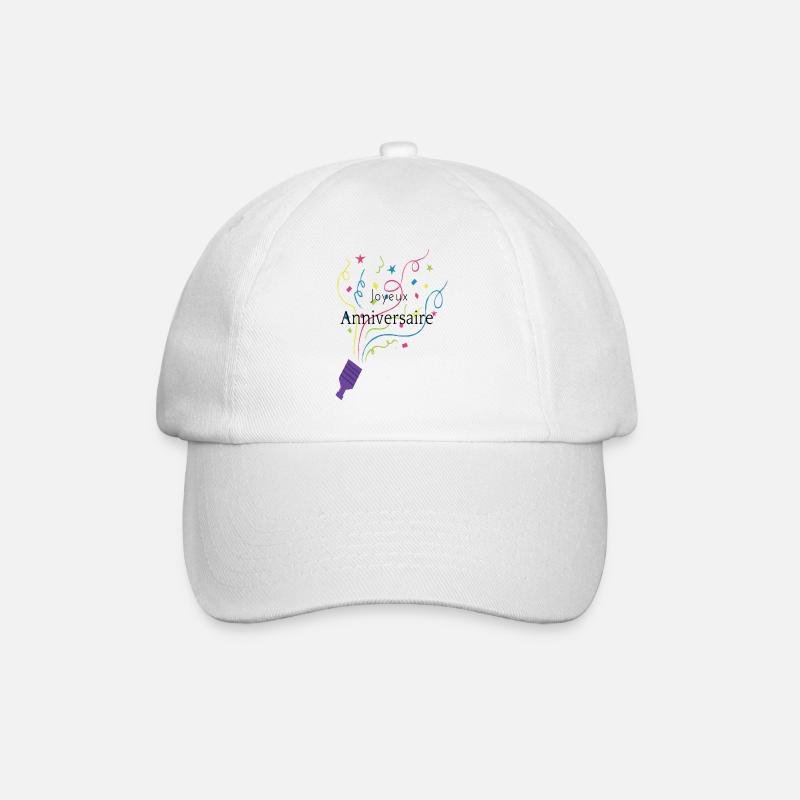 Joyeux anniversaire, cadeau anniversaire - Casquette classique - blanc/blanc