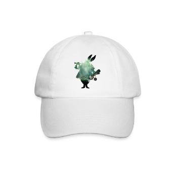 Kaninchen und Wald - Baseballkappe - Weiß/Weiß - Vorne