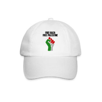 free gaza free palestine - Baseball Cap - white/white - Front