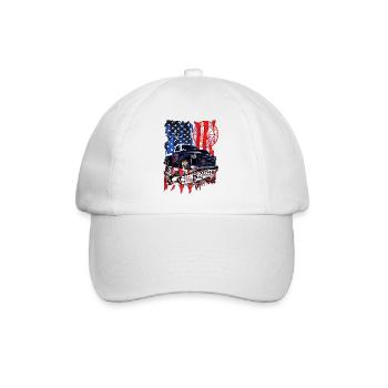 Chevy Vintage V8 Pickup Truck American Design - Baseball Cap - white/white - Front