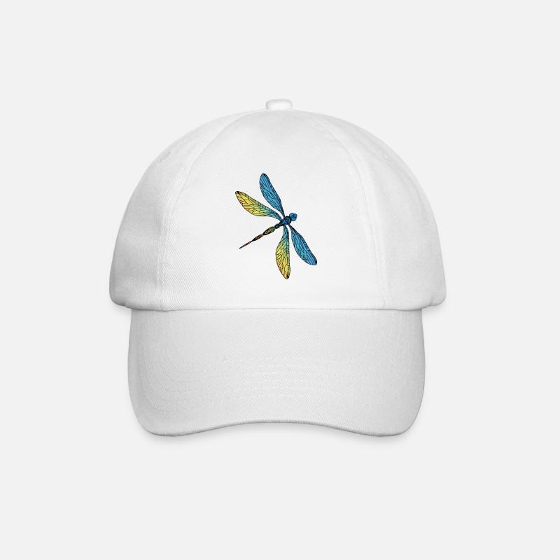 Libelle - Baseballkappe - Weiß/Weiß