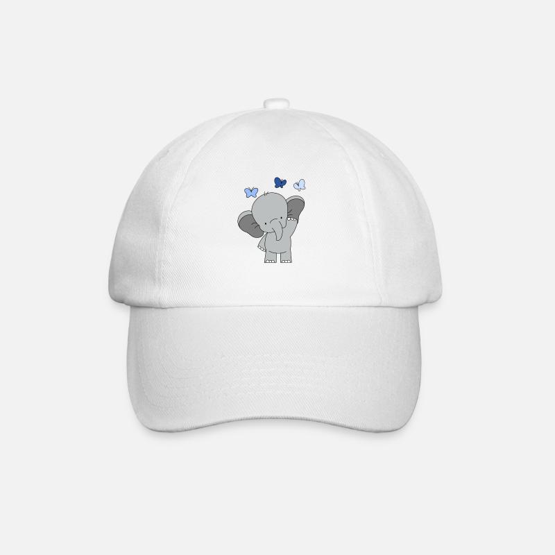 Bébé éléphant 🐘 bleu 💙💙💙 - Casquette classique - blanc/blanc