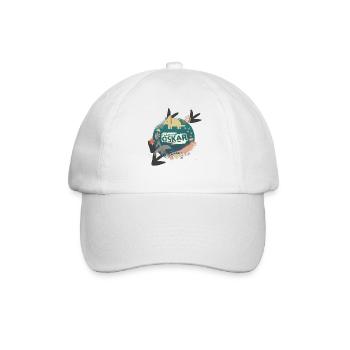 oskar dino pillow petrol - Baseball Cap - white/white - Front