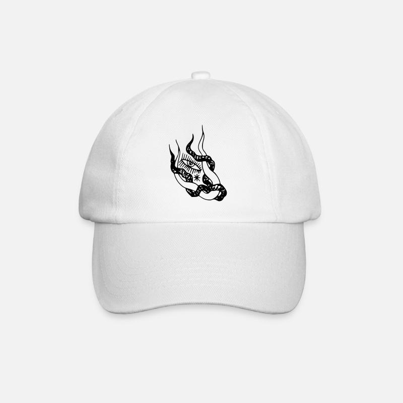 Snake Eye 2 - Baseball Cap - white/white
