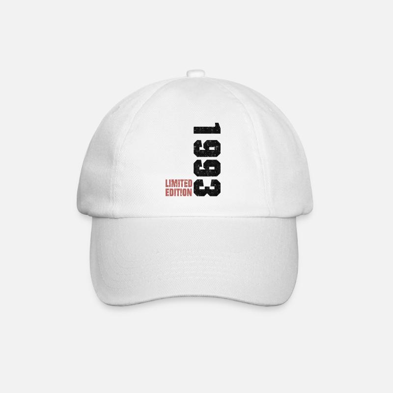 1993 Geboren Limitierte Edition Geschenk Spruch - Baseballkappe - Weiß/Weiß