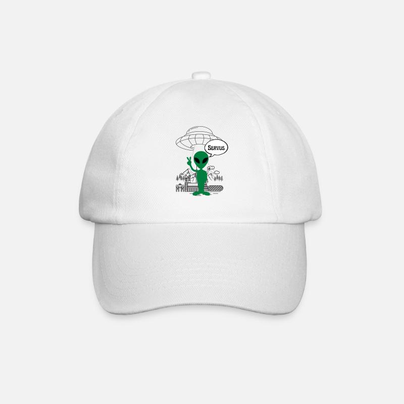 Servus Alien ART - Baseballkappe - Weiß/Weiß