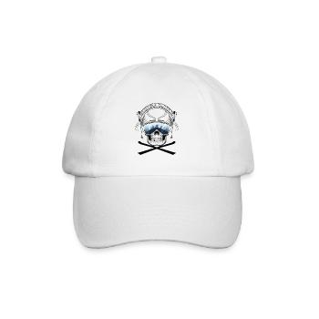 No rest on a powder day - Baseball Cap - white/white - Front
