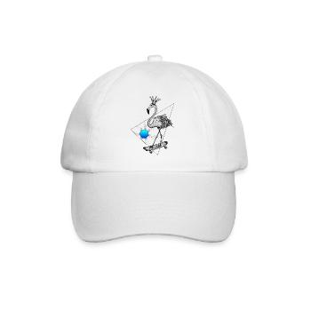 Flamingo Blue Skate Fresh Moderne SVENPAINT - Casquette classique - blanc/blanc - Devant