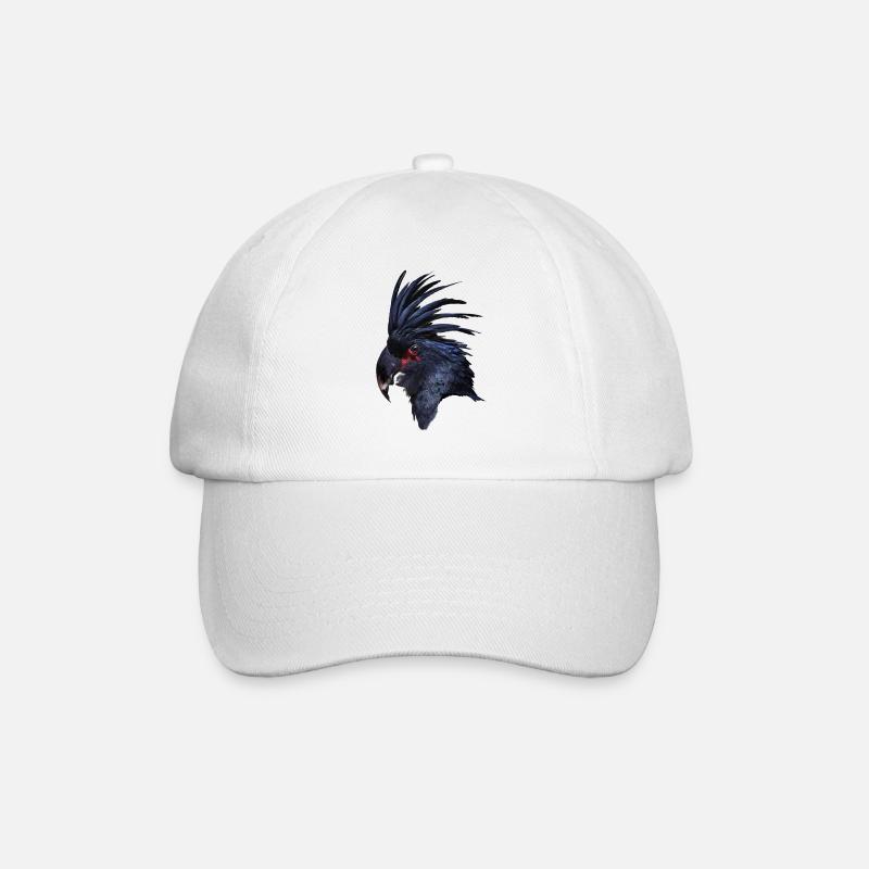 Papagei - Baseballkappe - Weiß/Weiß