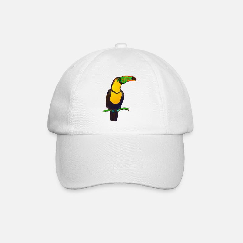Tukan. Bunt. - Baseballkappe - Weiß/Weiß