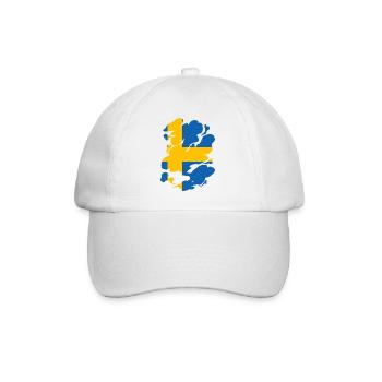 Suède Drapeau Scandinavie Drapeau suédois - Casquette classique - blanc/blanc - Devant