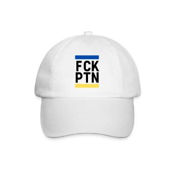 FCK PTN Ukraine Russie Anti Poutine - Casquette classique - blanc/blanc - Devant