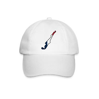France Race Track with Flag - Baseball Cap - white/white - Front