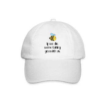 Ecology - Let's protect the bees! - Baseball Cap - white/white - Front
