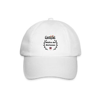Certifié : Maître du Barbecue - Casquette classique - blanc/blanc - Devant