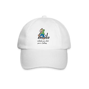 gimlach,lijpe pas de stress,pas de panique - Casquette classique - blanc/blanc - Devant