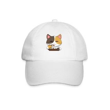 Sushi japonais asiatique Chat I Cadeau - Casquette classique - blanc/blanc - Devant
