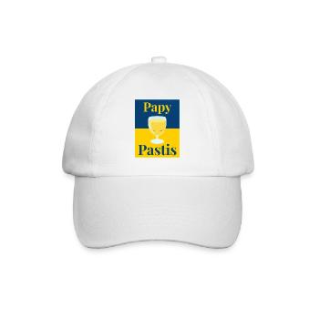 Papy Pastis - Pour l'amoureux du pastaga - Casquette classique - blanc/blanc - Devant