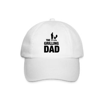 Papa grills Grill grill BBQ Barbecue Bratwurst - Baseball Cap - white/white - Front