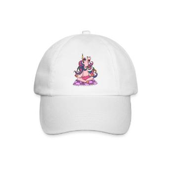 Yoga Unicorn - Baseball Cap - white/white - Front
