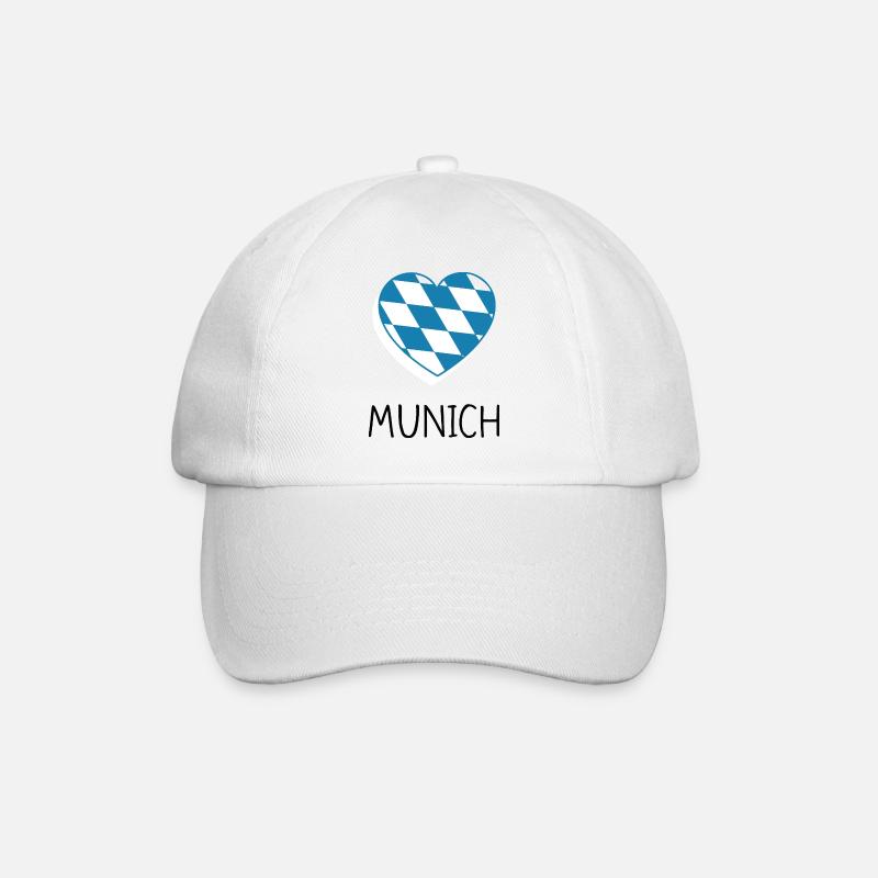 Munich Heart - Baseballkappe - Weiß/Weiß