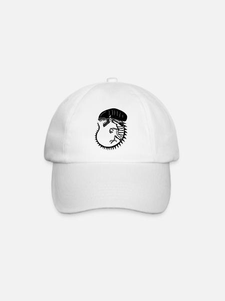 Squelette de monstre extraterrestre noir - Casquette classique - blanc/blanc