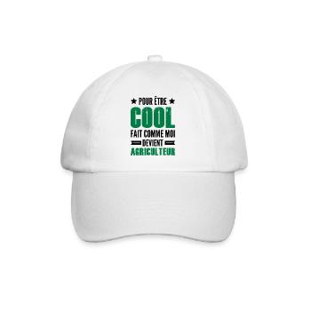 agriculteur et cool / cadeau humour agriculteur - Casquette classique - blanc/blanc - Devant