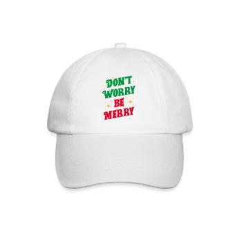 Ne t’inquiète pas, sois joyeux - Casquette classique - blanc/blanc - Devant